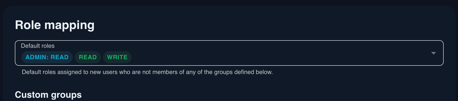 Default Role Mapping