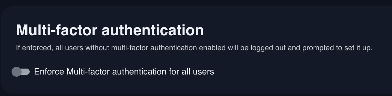 Enforcing MFA Organization-Wide